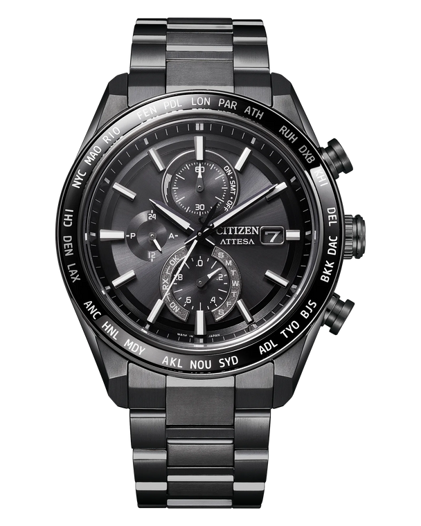 Citizen ATTESA Super Titanium™ Atomic Time 43.5mm Black Dial [AT8294-59E]