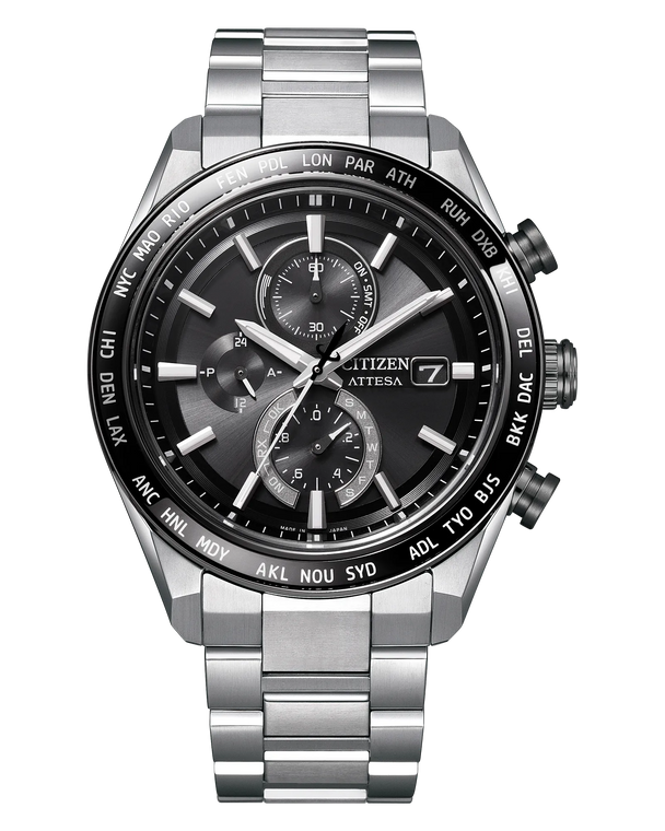 Citizen ATTESA Super Titanium™ Atomic Time 43.5mm Black Dial [AT8295-56E]