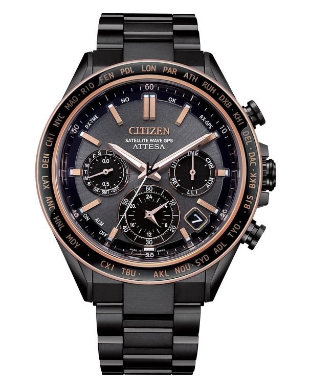 Citizen ATTESA Super Titanium™ with DLC Satellite Wave GPS 44.6mm Brown Dial [CC4074-61W]