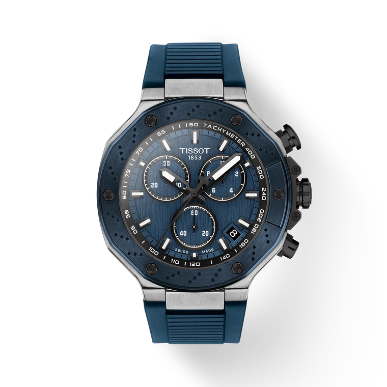 Tissot T-Race 45 mm Blue Dial Black Accents Quartz Chronograph [T141.417.27.041.00]