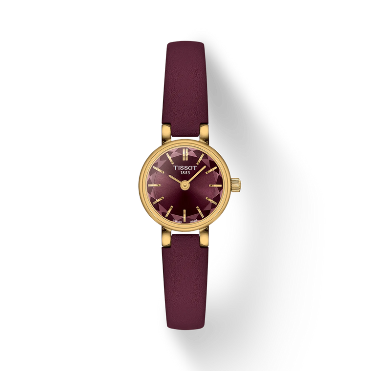 Tissot Lovely Round 19.5 mm Quartz Bordeaux Dial Yellow PVD [T140.009.36.371.00]