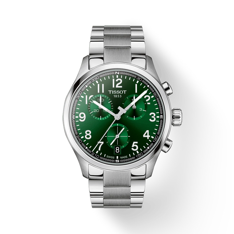 Tissot Chrono L 42 mm Quartz Green Dial Stainless Steel Bracelet [T116.417.11.092.00]