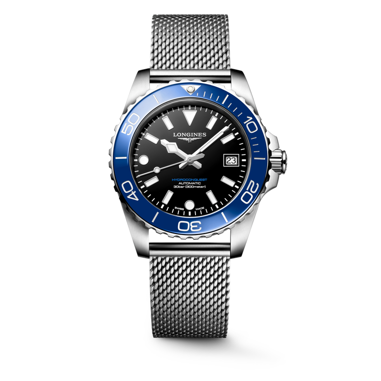Longines Hydroconquest Automatic 39 MM, Stainless Steel And Ceramic Bezel Watch, L3.779.4.90.6 L37794906