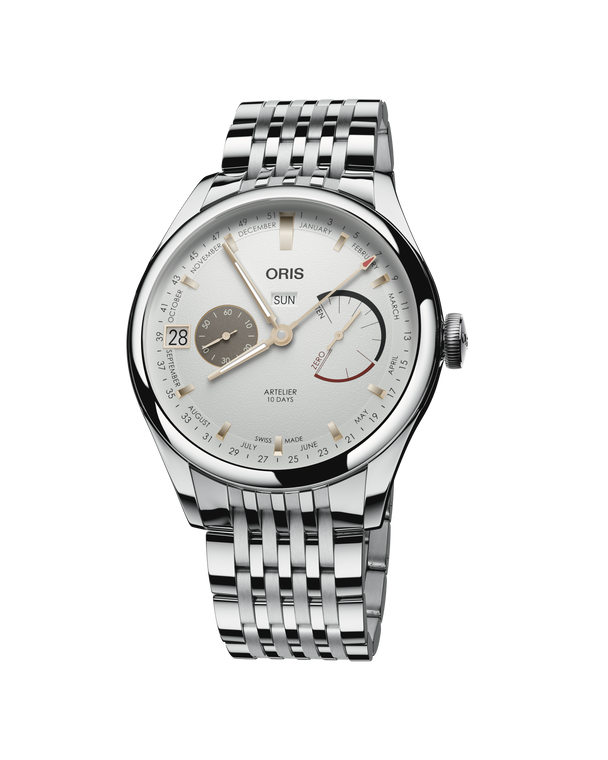 Oris Artelier Calibre 113 43 mm Manual Wind 10-Day Power Reserve White Dial, Bracelet [01 113 7806 4051-07 8 23 79PS]