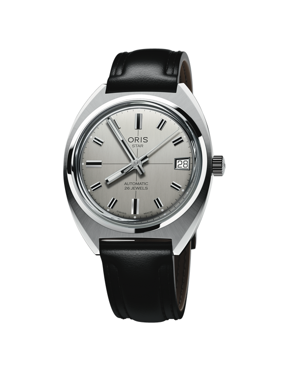 Oris Heritage Star Edition 35 mm Automatic Silver Dial Leather Strap [01 733 7813 4151-SET]