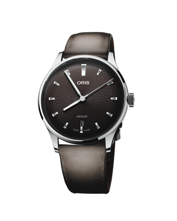 Oris Artelier Date 38 mm Automatic Black Dial Leather Strap [01 733 7810 4054-07 6 20 18FC]