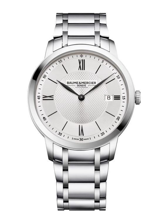 Baume & Mercier Classima 40 mm Quartz Silver Opaline Dial Steel Bracelet [M0A10883]