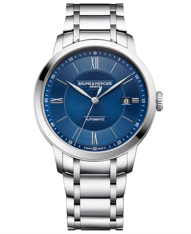 Baume & Mercier Classima 40 mm Automatic Blue Dial Stainless Steel Bracelet [M0A10880]