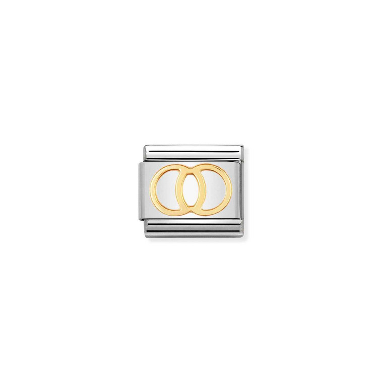 COMPOSABLE CLASSIC DAILY LIFE IN STAINLESS STEEL WITH 18K GOLD WEDDING RINGS