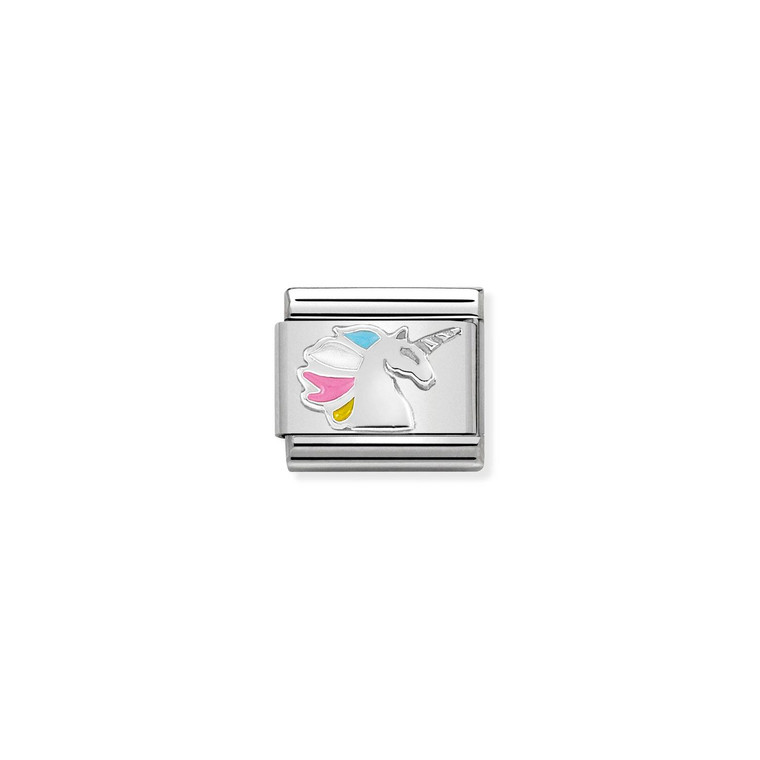 COMPOSABLE CLASSIC SYMBOLS IN STAINLESS STEEL, ENAMEL AND 925 STERLING SILVER UNICORN