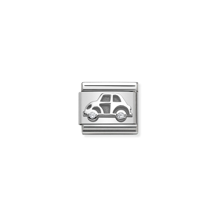 COMPOSABLE CLASSIC SYMBOLS STAINLESS STEEL , 925 STERLING SILVER, AND CUBIC ZIRCONIA CAR