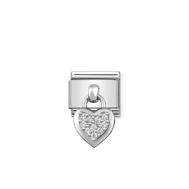 COMPOSABLE CLASSIC CHARMS STAINLESS STEEL AND 925 STERLING SILVER HEART