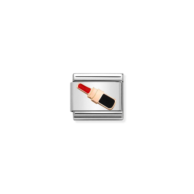 COMPOSABLE CLASSIC SYMBOLS STEEL, ENAMEL AND 9K ROSE GOLD LIPSTICK