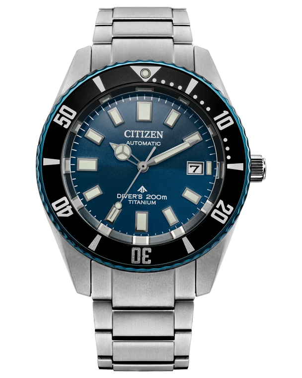 Citizen Promaster Mechanical Diver 200M Fujitsubo 35th Anniversary Limited Edition Automatic Blue Dial Super Titanium™ 41 mm Bracelet Watch [NB6026-56L]