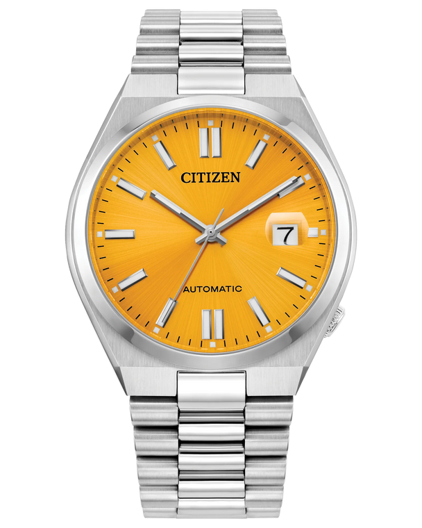 Citizen TSUYOSA Automatic 40 mm Yellow Sunray Dial Stainless Steel Bracelet [NJ0150-56Z]