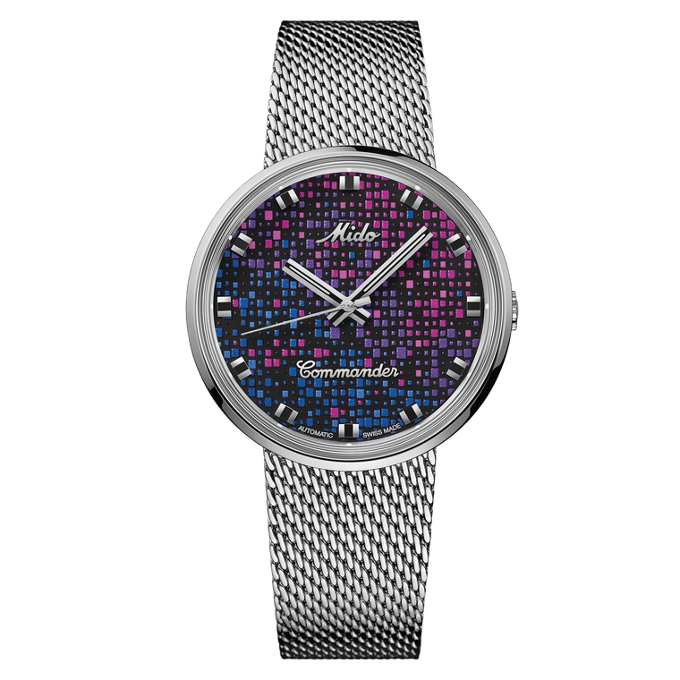 Mido Commander 1959 Pixel Dial Automatic Milanese Bracelet 37 mm [M8429.4.N7.11]