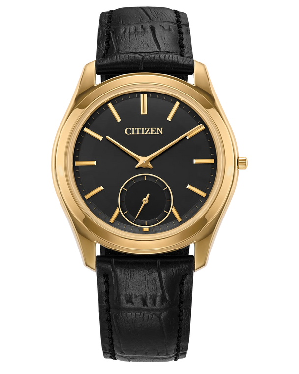 Citizen Eco-Drive One Ultra-Thin Black Dial Crocodile Strap 36.6 mm [AQ5022-02E]