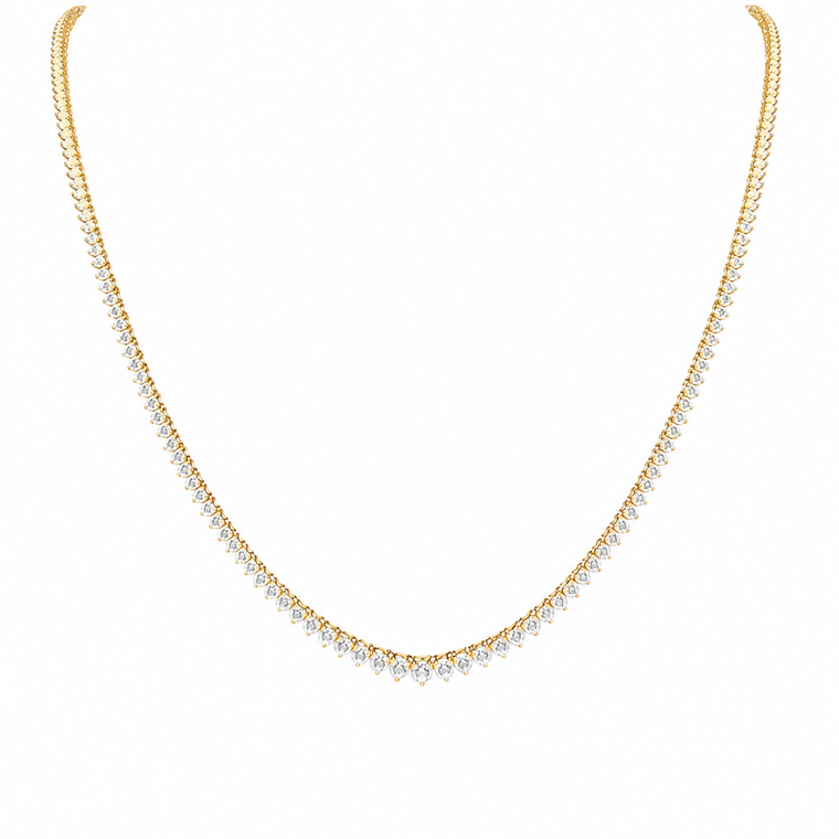 VERA Signature Riviera Diamond Necklace 2.70 CT, 14K Yellow Gold 