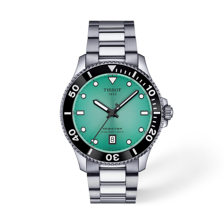Tissot Seastar 1000 40 mm Quartz Turquoise Dial Steel Bracelet [T120.410.11.091.00]
