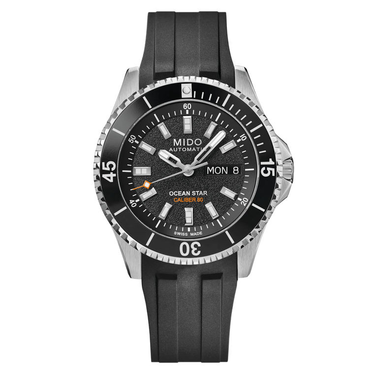 Mido Ocean Star 200 Automatic 41 mm Black Dial Black Rubber Strap [M026.930.17.051.00]