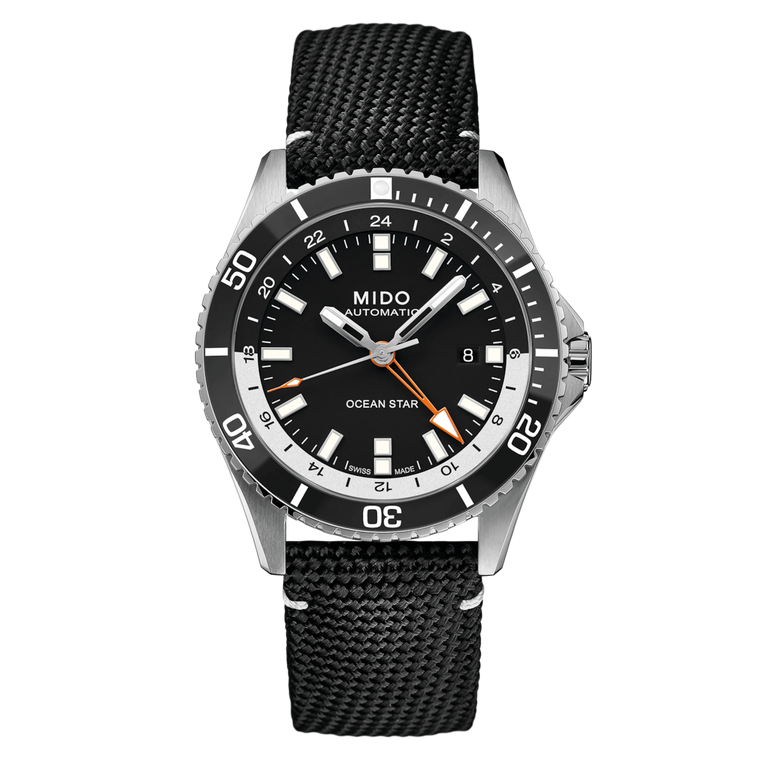 Mido Ocean Star GMT Automatic 44 mm Black Dial Black Fabric Strap [M026.629.17.051.01]