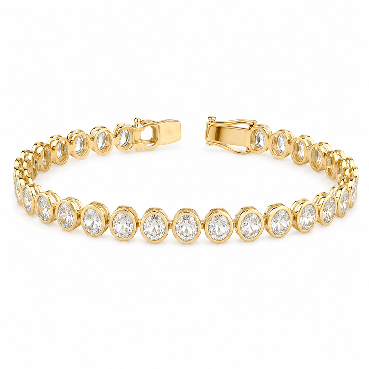 VERA Eternité™ Oval Diamond Tennis Bracelet | 14K Yellow Gold | 19.21 CT Lab Grown Diamonds | 7"