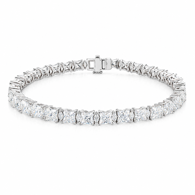 VERA Diamonds™ Florian Marquise & Lily-Cut Lab-Grown Diamond Bracelet 13.05 Carat 14K White Gold