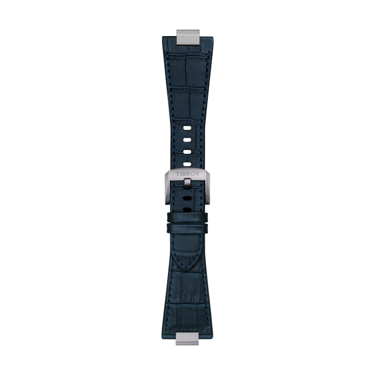 Tissot Official Dark Blue PRX 40 mm Leather Strap with Steel Endpiece [T852.047.701]