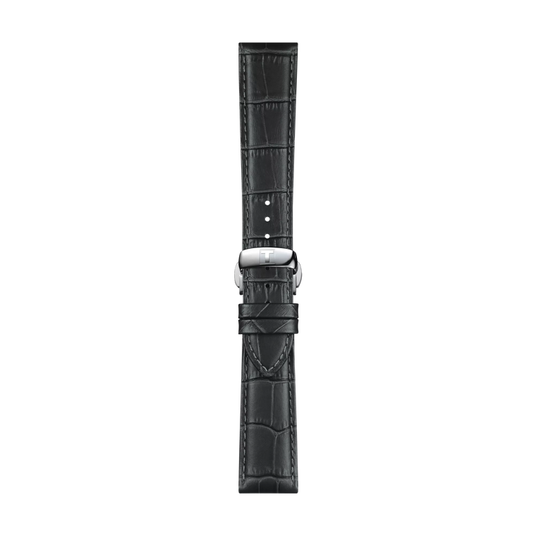 Tissot Official Grey 21 mm Leather Strap with Butterfly Clasp [T852.045.750]