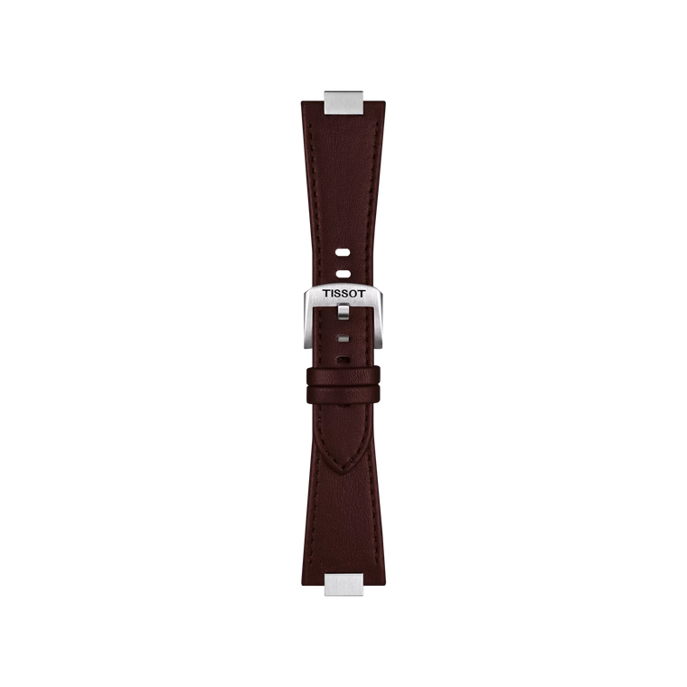 Tissot Official Brown PRX 35 mm Leather Strap with Steel Endpieces [T852.049.548]