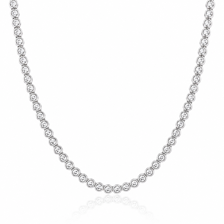 VERA Diamonds Eterna 7.33 Carat Bezel-Set Lab-Grown Diamond Tennis Necklace