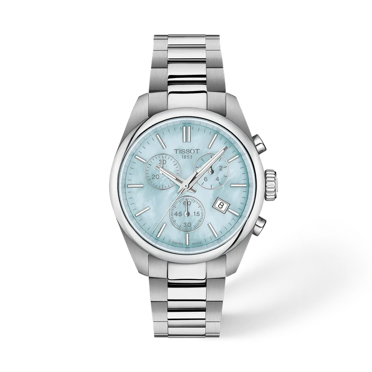 Tissot PR 100 Quartz Chronograph 36 mm Blue Mother-of-Pearl Dial Bracelet [T150.217.11.131.00]