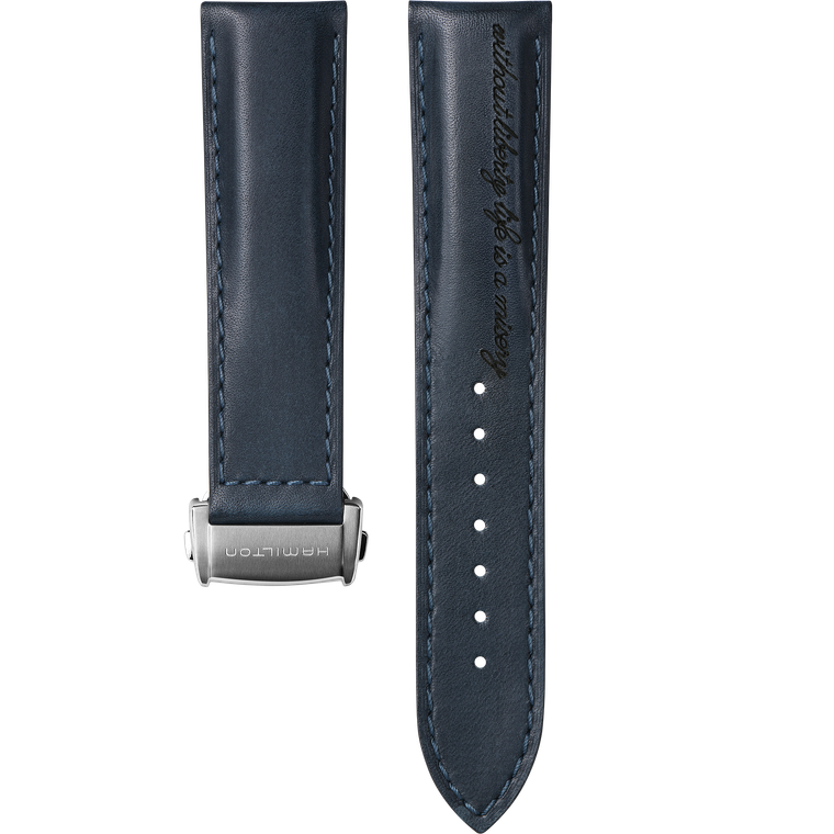 Blue Leather Strap for Hamilton American Classic Spirit of Liberty Auto H42415691 H6004241011