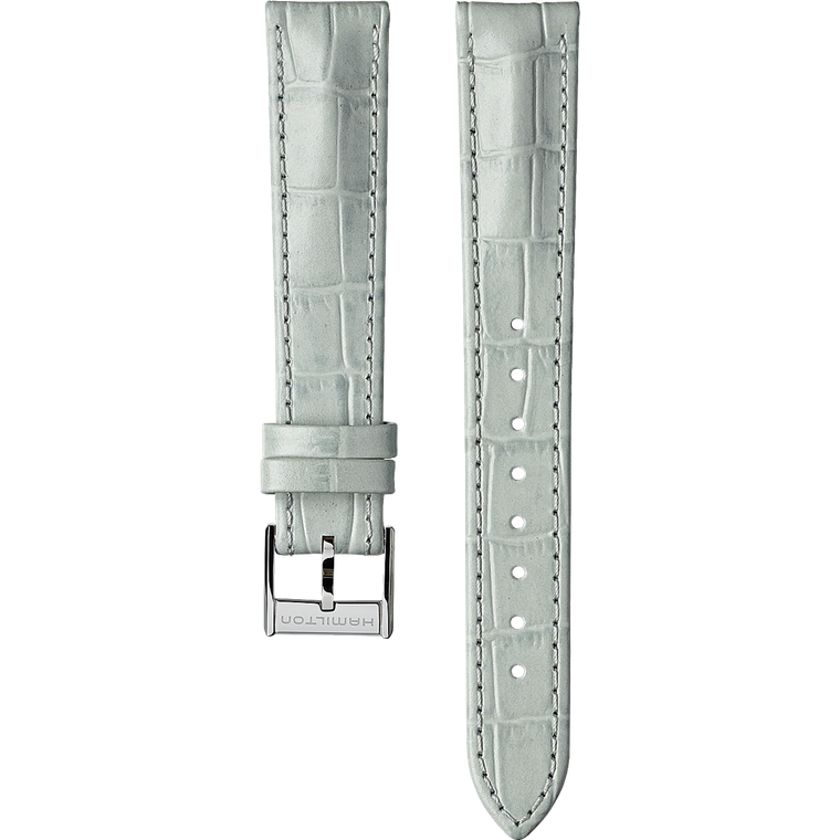 16mm Linden Green Leather Strap for Hamilton Jazzmaster Open Heart Auto H32115891 H6003211001