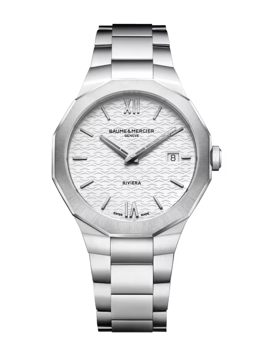 Baume & Mercier Riviera 73 Quartz 39 mm White Opaline Dial Bracelet [10845]