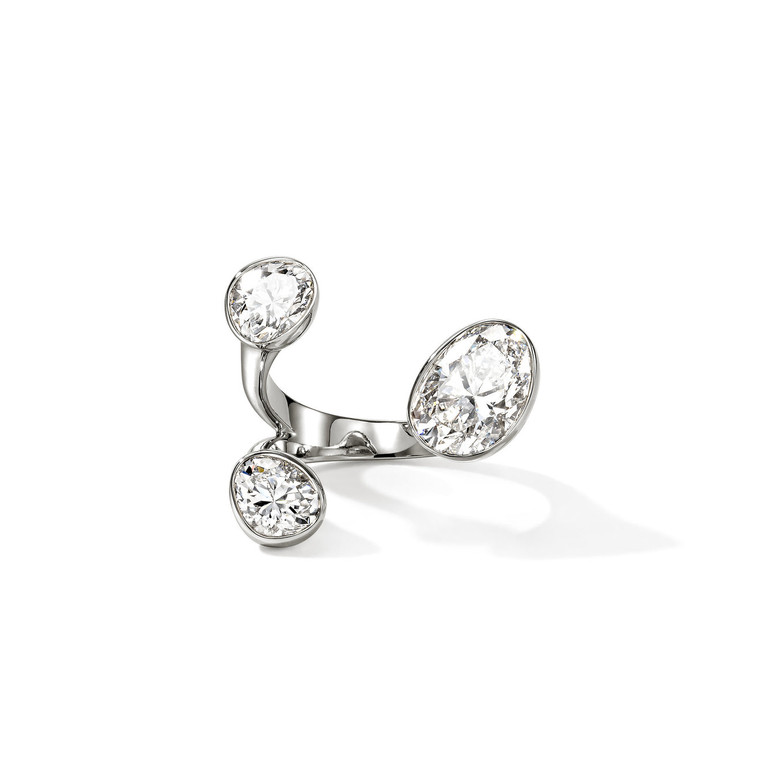 John Hardy JH Lovestruck™ Open Ring Sterling Silver with 4.0TCW Lab-Grown Diamonds [RBP43029LGD]
