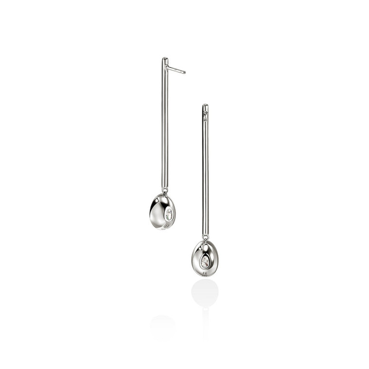 John Hardy JH Lovestruck™ Drop Earrings Sterling Silver with 5.0TCW Lab-Grown Diamonds [EBP43023LGD]