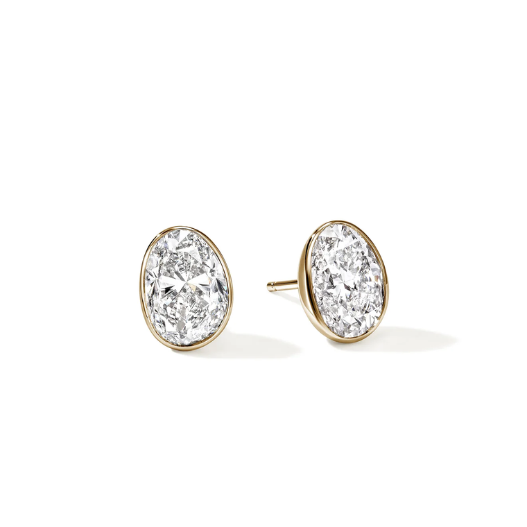 John Hardy JH Lovestruck™ Stud Earrings 14K Yellow Gold with 5.0TCW Diamonds [EGGX43027LGD]