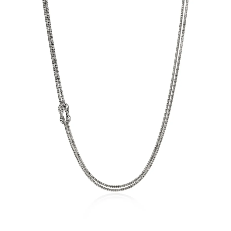 John Hardy Love Knot Necklace in Sterling Silver, 3.6mm [NB98756]