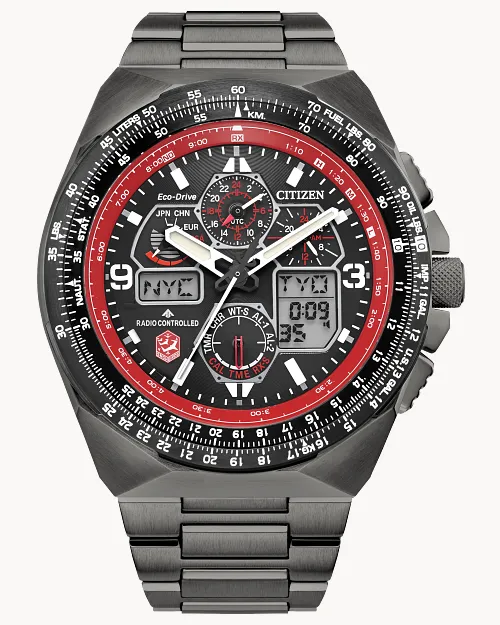 Citizen Promaster Skyhawk A-T Snowbirds 46 mm Black Dial Grey Bracelet [JY8129-53H]