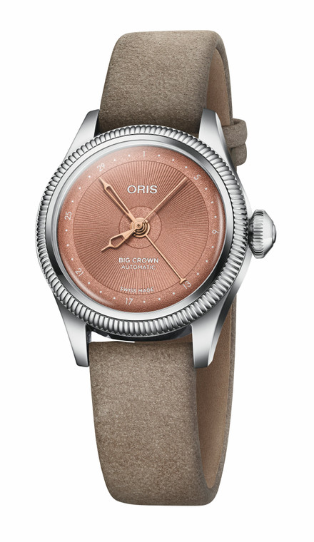 Oris Big Crown Pointer Date Pink Dial Brown Leather Strap 29 mm [01 534 7804 4052-07 5 14 02]