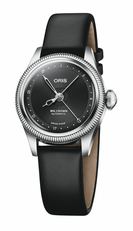 Oris Big Crown Pointer Date Black Dial Black Leather Strap 29 mm [01 534 7804 4054-07 5 14 01]