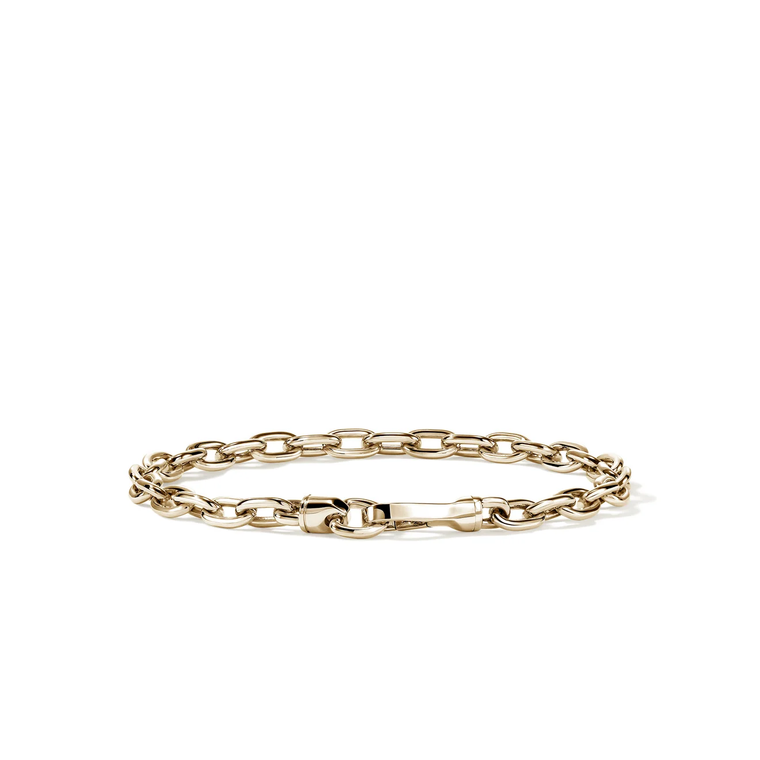 John Hardy Oval Link Bracelet in 14K Yellow Gold, 5mm [BUGG97329]
