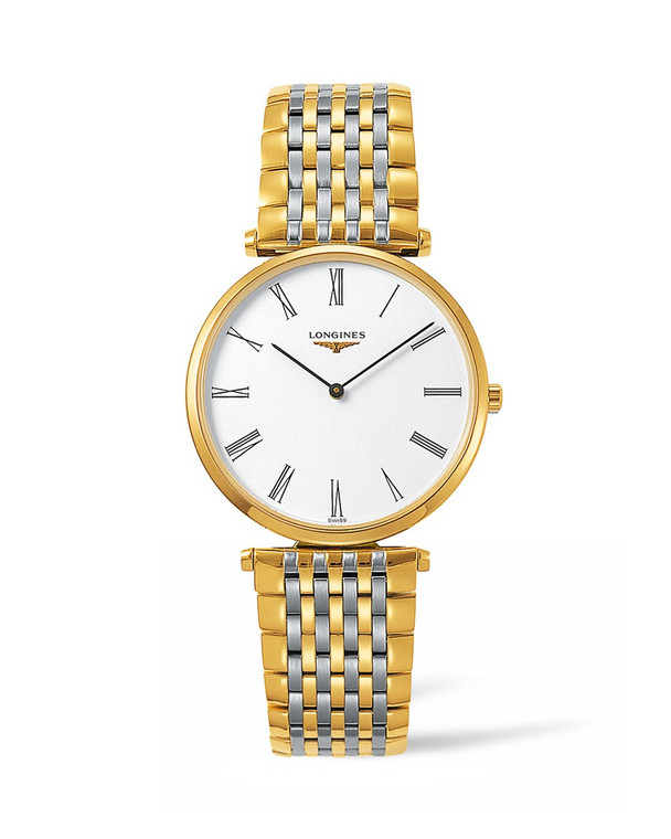 LA GRANDE CLASSIQUE 36 MM WHITE ROMAN DIAL STAINLESS STEEL/PVD TWO-TONE BRACELET QUARTZ