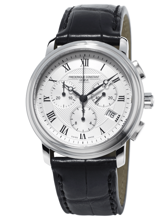 Frederique Constant FC-292MC4P6 silver guilloché dial front view