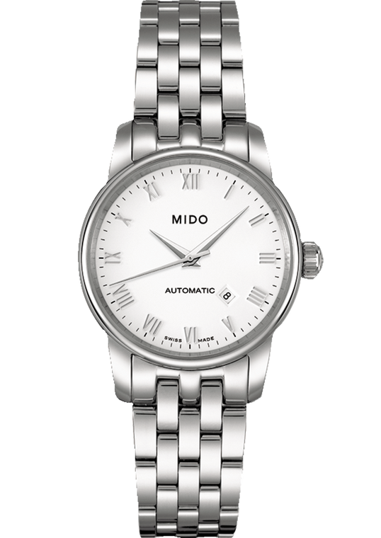 Ladies Baroncelli, White dial, Stainless Steel bracelet