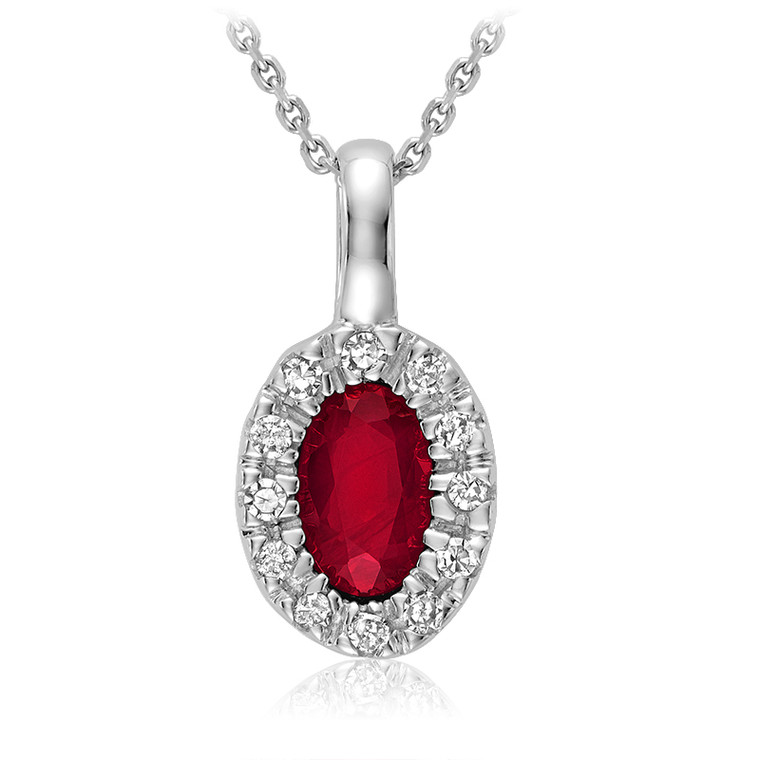 RUBY & DIAMOND PENDANT  #09-041001RU