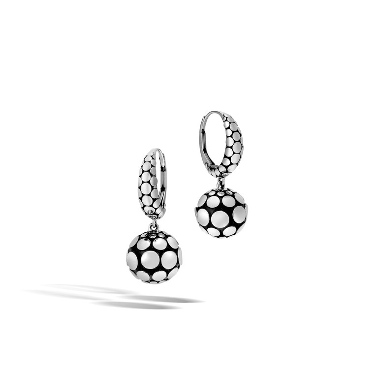 WOMEN's Dot Silver Drop Earrings