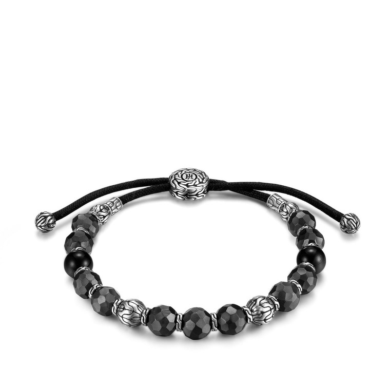 Classic Chain Pull Through Bracelet with Black Tourmaline