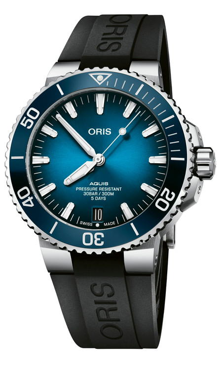 ORIS AQUIS CALIBRE 400, 43.5MM BLUE DIAL | RUBBER STRAP